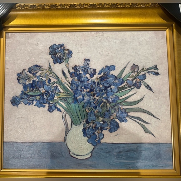Vincent Van Gogh Irises Framed Iris Bouquet Flowers Floral Wall Art - Picture 2 of 5